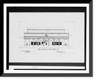 Historic Framed Print, [Mosque Theatre, Broad St. at Clinton Ave., Newark, New Jersey].AFD 1926.,  17-7/8" x 21-7/8"