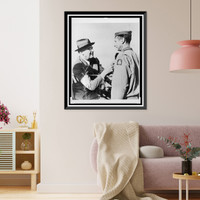 Historic Framed Print, Roosevelt decorates General Mark Clark,  17-7/8" x 21-7/8"