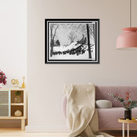 Historic Framed Print, Making a ski jump of 111 feet,  17-7/8" x 21-7/8"
