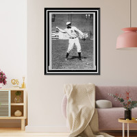 Historic Framed Print, [Ed Summers, Detroit Baseball Club pitcher, full-length portrait, in uniform, facing right],  17-7/8" x 21-7/8"