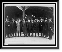 Historic Framed Print, Detroit Baseball Club leaving for training headquarters in San Antonio, Texas,  17-7/8" x 21-7/8"