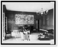 Historic Framed Print, [Mural by Tom Leftin Johnson in reception room(?) on Governor's Island, New York],  17-7/8" x 21-7/8"