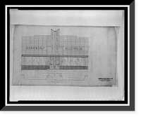 Historic Framed Print, [Alterations to a grocery and hardware store (Carr Bros. and Boswell"),  71 Maryland Avenue,  Hyattsville,  Maryland. Plan and front elevations]",  17-7/8" x 21-7/8"