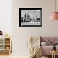 Vintage Americana Print - Detroit - Michigan, new Masonic Temple
