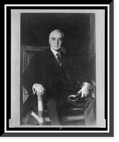 Historic Framed Print, [Warren G. Harding, three-quarter length portrait, sitting in chair, facing front],  17-7/8" x 21-7/8"