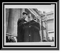 Historic Framed Print, Foreign Minister Soong of China speaks at University of California,  17-7/8" x 21-7/8"