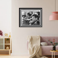 Historic Framed Print, Robert F. Kennedy (left) has confirmed reports that he will resign soon as chief counsel for the Senate Rackets Investigating Committee,  17-7/8" x 21-7/8"