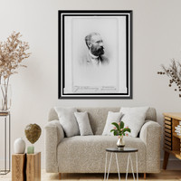Historic Framed Print, [Gustaf Adolf Sellergren, Swedish engineer, head-and-shoulders portrait, facing right].F.G. Klemming, Stockholm.,  17-7/8" x 21-7/8"