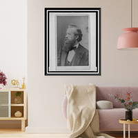 Historic Framed Print, [Eliah Washburn Coy, educator, head-and-shoulders portrait, facing left],  17-7/8" x 21-7/8"