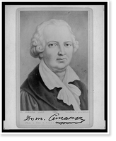 Historic Framed Print, [Domenico Cimarosa, head-and-shoulders portrait, facing front].E. Hader, pinxit ; phot. u. verl v. Sophus Williams, Berlin W.,  17-7/8" x 21-7/8"