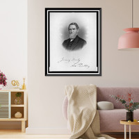 Historic Framed Print, Yours truly, Asa Packer.engd. by J.C. Buttre.,  17-7/8" x 21-7/8"