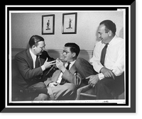 Historic Framed Print, [Mark Robson, Robert Wise, and Val Lewton in conversation during the production of Cat People],  17-7/8" x 21-7/8"