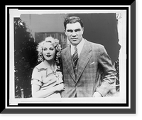 Historic Framed Print, Former heavyweight champ and fiancee. to visit U.S.,  17-7/8" x 21-7/8"
