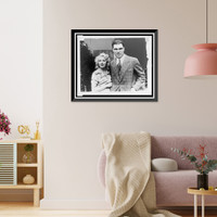 Historic Framed Print, Former heavyweight champ and fiancee. to visit U.S.,  17-7/8" x 21-7/8"