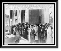 Historic Framed Print, [African Americans, waiting to register to vote, form a long line outside the Dallas County Courthouse in Selma, Alabama],  17-7/8" x 21-7/8"