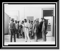 Historic Framed Print, [African Americans at the entrance to the Circut Court" room waiting to register to vote]",  17-7/8" x 21-7/8"