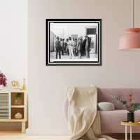 Historic Framed Print, [African Americans at the entrance to the Circut Court" room waiting to register to vote]",  17-7/8" x 21-7/8"