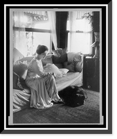 Historic Framed Print, [Lady Lucy Duff-Gordon, full-length portrait, seated, facing right, with a dog at her feet].Marceau.,  17-7/8" x 21-7/8"
