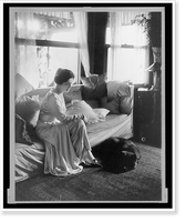 Historic Framed Print, [Lady Lucy Duff-Gordon, full-length portrait, seated, facing right, with a dog at her feet].Marceau.,  17-7/8" x 21-7/8"