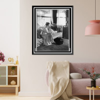 Historic Framed Print, [Lady Lucy Duff-Gordon, full-length portrait, seated, facing right, with a dog at her feet].Marceau.,  17-7/8" x 21-7/8"