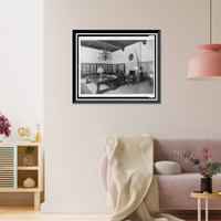 Historic Framed Print, [Furnishings in the library, Reichs Chancellery, Berlin, Germany] - 2,  17-7/8" x 21-7/8"