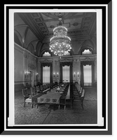 Historic Framed Print, [Conference table in the Cabinet Room, Reichs Chancellery, Berlin, Germany],  17-7/8" x 21-7/8"