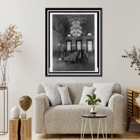 Historic Framed Print, [Conference table in the Cabinet Room, Reichs Chancellery, Berlin, Germany],  17-7/8" x 21-7/8"