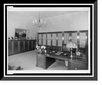 Historic Framed Print, [Cabinets and desk in the study, Reichs Chancellery, Berlin, Germany],  17-7/8" x 21-7/8"