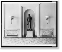 Historic Framed Print, [Sculpture Earth" in dining room alcove,  Reichs Chancellery,  Berlin,  Germany]",  17-7/8" x 21-7/8"