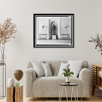 Historic Framed Print, [Sculpture Earth" in dining room alcove,  Reichs Chancellery,  Berlin,  Germany]",  17-7/8" x 21-7/8"