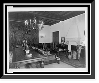 Historic Framed Print, [Furnishings and Gobelin tapestry in the smoking room, Reichs Chancellery, Berlin, Germany],  17-7/8" x 21-7/8"
