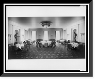 Historic Framed Print, [Dining room, view toward the windows, Reichs Chancellery, Berlin, Germany],  17-7/8" x 21-7/8"