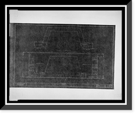 Historic Framed Print, [Barge (Watergate Concert Barge"),  West Potomac Park,  Washington,  D.C. Partial plan of stage]",  17-7/8" x 21-7/8"