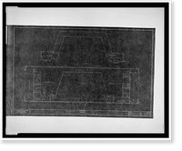 Historic Framed Print, [Barge (Watergate Concert Barge"),  West Potomac Park,  Washington,  D.C. Partial plan of stage]",  17-7/8" x 21-7/8"