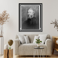 Historic Framed Print, [Herman Melville, head-and-shoulders portrait, facing left],  17-7/8" x 21-7/8"