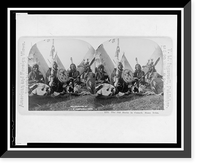 Historic Framed Print, The old bucks in council, Sioux tribe,  17-7/8" x 21-7/8"