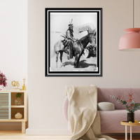 Historic Framed Print, Willie Holy Frog, Knas-ka-wakan,  17-7/8" x 21-7/8"