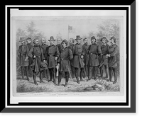 Historic Framed Print, [U.S. Army and Cavalry officers in front of the U.S. Capitol Building].A. Tholey.,  17-7/8" x 21-7/8"