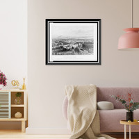 Historic Framed Print, The Paseo, City of Mexico, equestrian statue of Charles V, Chapultepec, the aqueduct, Plaza de Toros,  17-7/8" x 21-7/8"