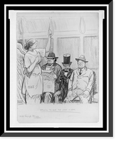 Historic Framed Print, Refusing to give the lady a seat,  17-7/8" x 21-7/8"