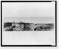 Historic Framed Print, [Panoramic view of the construction site and equipment during the building of Union Station, Washington, D.C.],  17-7/8" x 21-7/8"