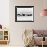 Historic Framed Print, [Panoramic view of the construction site and equipment during the building of Union Station, Washington, D.C.],  17-7/8" x 21-7/8"