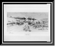 Historic Framed Print, First snow.etched by Ernest C. Rost .,  17-7/8" x 21-7/8"