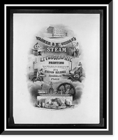 Historic Framed Print, Wagner & McGuigan's Steam Lithographic Print Establishment, No. 4 Athenian Buildings, Franklin Place, Philadelphia,  17-7/8" x 21-7/8"
