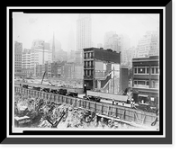 Historic Framed Print, [Demolition at the Rockefeller City construction site],  17-7/8" x 21-7/8"