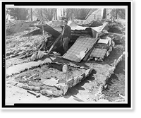 Historic Framed Print, Resevoir squatters in Central Park New York City face eviction,  17-7/8" x 21-7/8"