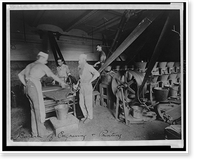 Historic Framed Print, [Workers grinding and processing the ink used to print paper money at the Bureau of Engraving & Printing],  17-7/8" x 21-7/8"