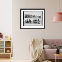 Historic Framed Print, The Hostile Apaches.photographed by C.S. Fly, Tombstone, Arizona.,  17-7/8" x 21-7/8"