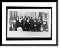 Historic Framed Print, USSR Council of Ministers' Chairman N.S. Khrushchov and Sov. Foreign Minister A.A. Gromyko, on Nov. 23 seen here in the residence of the United States Amb.,  17-7/8" x 21-7/8"