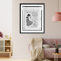 Historic Framed Print, New York Sunday Journal. 32 pages for 3 cents. Uncle Sam's fatal folly..Brill.,  17-7/8" x 21-7/8"